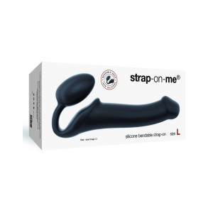 Безремінний страпон Strap-On-Me Black L, повністю регульований, діаметр 3,7 см. Photo 3