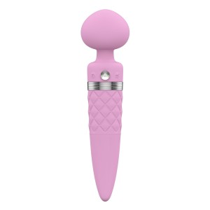 Вібромасажер 2в1 PILLOW TALK - Sultry Pink, класичний масажер і вібратор з ротацією, підігрів