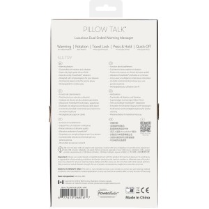 Вібромасажер 2в1 PILLOW TALK - Sultry Pink, класичний масажер і вібратор з ротацією, підігрів. Photo 3