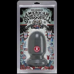 Анальна пробка для фістінгу Doc Johnson American Bombshell - Shell Shock S Gun Metal, діаметр 7,4 см. Photo 2