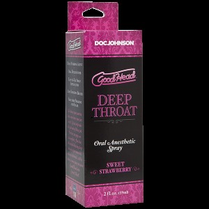 Спрей для мінету Doc Johnson GoodHead DeepThroat Spray - Sweet Strawberry 59 мл для глибокого мінету. Photo 2