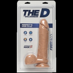 Фалоімітатор Doc Johnson The D - Perfect D - 8 Inch With Balls - FRIMSKYN, діаметр 5,1 см. Photo 2