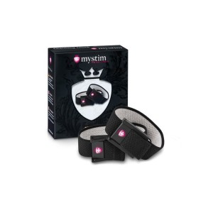Утяжка для пеніса Mystim Charming Chuck, два регульованих текстильних ременя з електродами. Photo 2