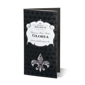 Пестіс з кристалів Petits Joujoux Gloria set of 2 - Black/Purple, прикраса на груди. Photo 2