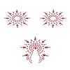 Пестіс з кристалів Petits Joujoux Gloria set of 3 - Red, прикраса на груди та вульву