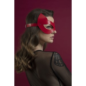 Маска кішечки Feral Feelings - Kitten Mask, натуральна шкіра, червона. Photo 3