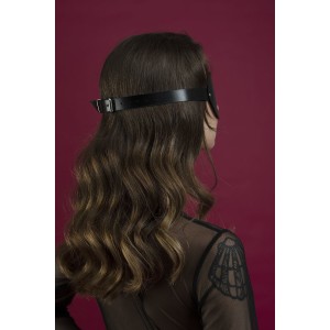 Маска на очі Feral Feelings - Blindfold Mask, натуральна шкіра, чорна. Photo 3