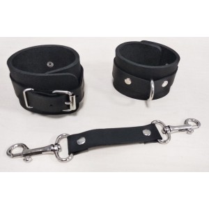 Наручники Feral Feelings - Hand Restraints, натуральна шкіра, чорні. Photo 3