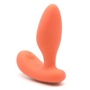 Вібропробка і масажер простати 2-в-1 KISTOY Gordon Orange з пультом ДК, гнучка ніжка. Photo 2