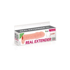 Насадка на член Real Body — Real Extender DICKY із закритою головкою та кільцем для мошонки. Photo 3