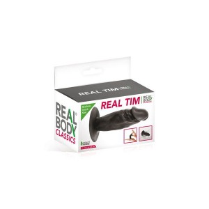 Фалоімітатор Real Body — Real Tim Black, TPE, діаметр 3,4 см. Photo 2