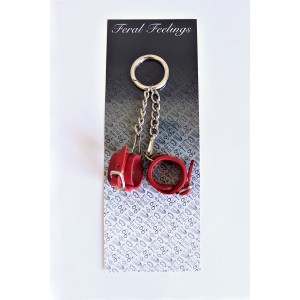 Брелок Наручники з пряжкою Червоний. Photo 2