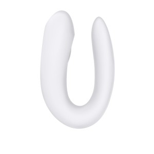 Смартвібратор для пар Satisfyer Double Joy White із широким кліторальним стимулятором. Photo 2