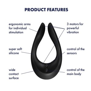 Вібратор для пар Satisfyer Endless Joy Black, 3 незалежні мотори, багатофункціональний. Photo 3