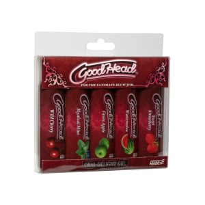 Набір змазок для орального сексу Doc Johnson GoodHead 5×29мл, полуниця, вишня, кавун, м'ята, яблуко. Photo 2