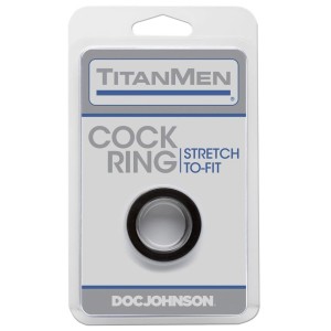 Ерекційне кільце Doc Johnson Titanmen Tools - Cock Ring - Black. Photo 2