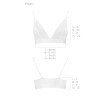Еластичний топ з мереживом Passion PS001 TOP white, size M