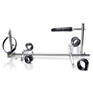 Конструкція для фіксації з фалоімітатором Imprisoned Metal Stockade with Dildo. Photo 3