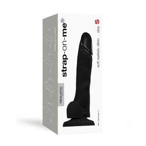 Реалістичний фалоімітатор Strap-On-Me SOFT REALISTIC DILDO Black - Size S. Photo 3
