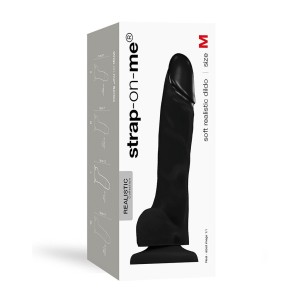 Реалістичний фалоімітатор Strap-On-Me SOFT REALISTIC DILDO Black - Size M. Photo 3