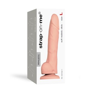 Реалістичний фалоімітатор Strap-On-Me SOFT REALISTIC DILDO Vanilla - Size L. Photo 3