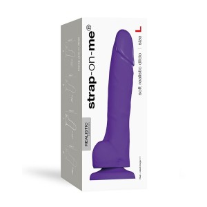 Реалістичний фалоімітатор Strap-On-Me SOFT REALISTIC DILDO Violet - Size L. Photo 3