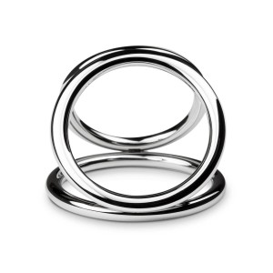 Потрійне ерекційне кільце Sinner Gear Unbendable – Triad Chamber Metal Cock and Ball Ring – Large. Photo 3