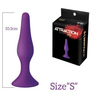 Анальна пробка на присосці MAI Attraction Toys №32 Purple, довжина 10,5 см, діаметр 2,5 см. Photo 2