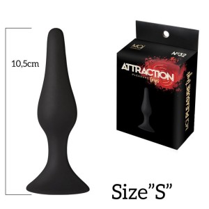 Анальна пробка на присосці MAI Attraction Toys №32 Black, довжина 10,5 см, діаметр 2,5 см. Photo 2