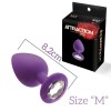 Анальна пробка з кристалом MAI Attraction Toys №48 Purple, довжина 8,2 см, діаметр 3,5 см