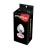 Металева анальна пробка з рожевим кристалом MAI Attraction Toys №74 (м'ята упаковка)