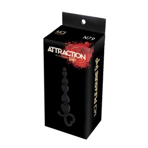 Анальні буси MAI Attraction Toys №79 Black, довжина 18 см, діаметр 3,1 см. Photo 3