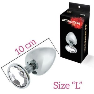 Анальна пробка з кристалом MAI Attraction Toys №74, довжина 10 см, діаметр 4 см. Photo 2