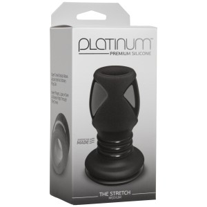 Анальний тунель Doc Johnson Platinum Premium Silicone — The Stretch — Medium — Black. Photo 2