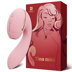 Вакуумний вібратор KISTOY Tina Mini Pink, вагінально-кліторальний. Photo 3