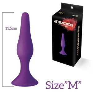 Анальна пробка з присоскою MAI Attraction Toys №33 Black, довжина 11,5cм, діаметр 3см. Photo 3