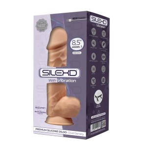Фалоімітатор з вібрацією SilexD Norman Vibro Flesh (MODEL 1 size 8,5in), двошаровий, діаметр 5 см. Photo 2
