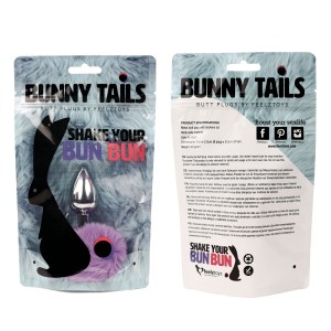 Анальна пробка FeelzToys - Bunny Tails Butt Plug Purple. Photo 3