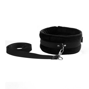 Набір нашийник з повідцем та маска Art of Sex - Soft Touch Light, Чорний. Photo 3