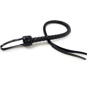 Батіг гнучкий Снейк, натуральна шкіра, колір чорний, довжина - 80 см. Photo 3