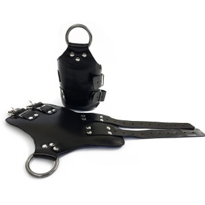 Манжети для підвісу за руки Kinky Hand Cuffs For Suspension з натуральної шкіри, колір чорний. Photo 2