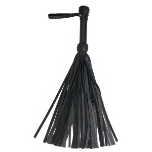 Чорний флогер класичний, натуральна шкіра, 50 хвостів, по 50см, рукоятка 20см. Photo 2