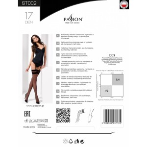 Класичні панчохи під пояс із подвійною гумкою ST002 5 roso - Passion. Photo 3