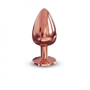 Металева анальна пробка із прикрасою у вигляді кристалу Dorcel - Diamond Plug Rose Gold L. Photo 2