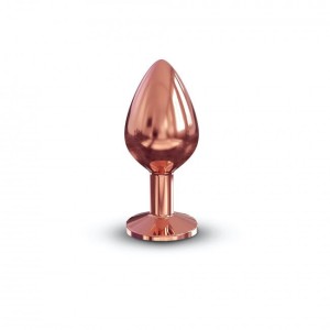 Металева анальна пробка із прикрасою у вигляді кристалу Dorcel - Diamond Plug Rose Gold M. Photo 2