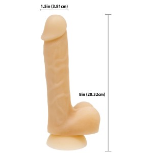 Фалоімітатор із пам’яттю форми, на присосці ADDICTION — DAVID 8″ Silicone Dong, віброкуля в подаруно. Photo 2