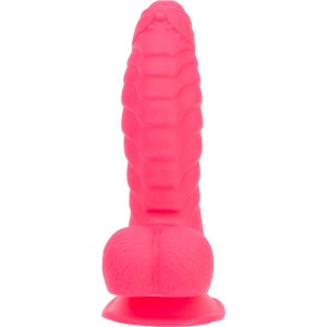 Ребристий фалоімітатор на присосці ADDICTION — Tom 7″ Dildo With Balls — Pink, віброкуля в подарунок. Photo 2