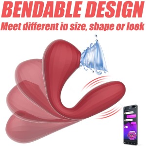 Вакуумний вагінально-кліторальний стимулятор Magic Motion Bobi Red, керування зі смартфона. Photo 3