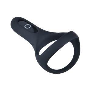 Двойное эрекционное кольцо Fun Town Rise Black, управление со смартфона. Photo 2