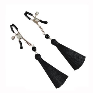 Затискач для сосків Art of Sex - Nipple clamps Black Tassels. Photo 3